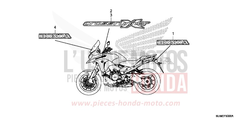 MARQUE de VFR800X "Crossrunner" PEARL GLARE WHITE (NHB53) 2015